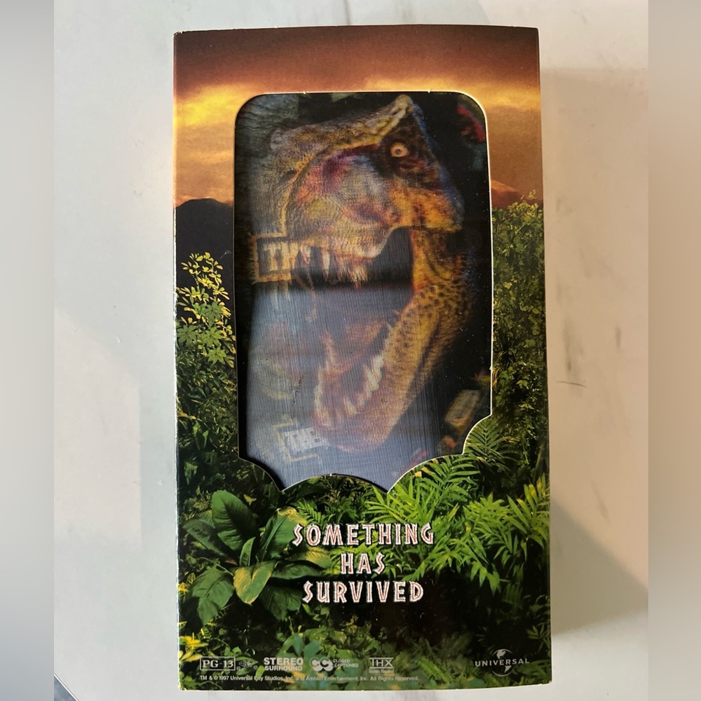 THE LOST WORLD JURASSIC PARK (VHS‎ Tape, 1997) 3-D DINO CARD PG-13